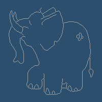 12. lektion - outline elefant